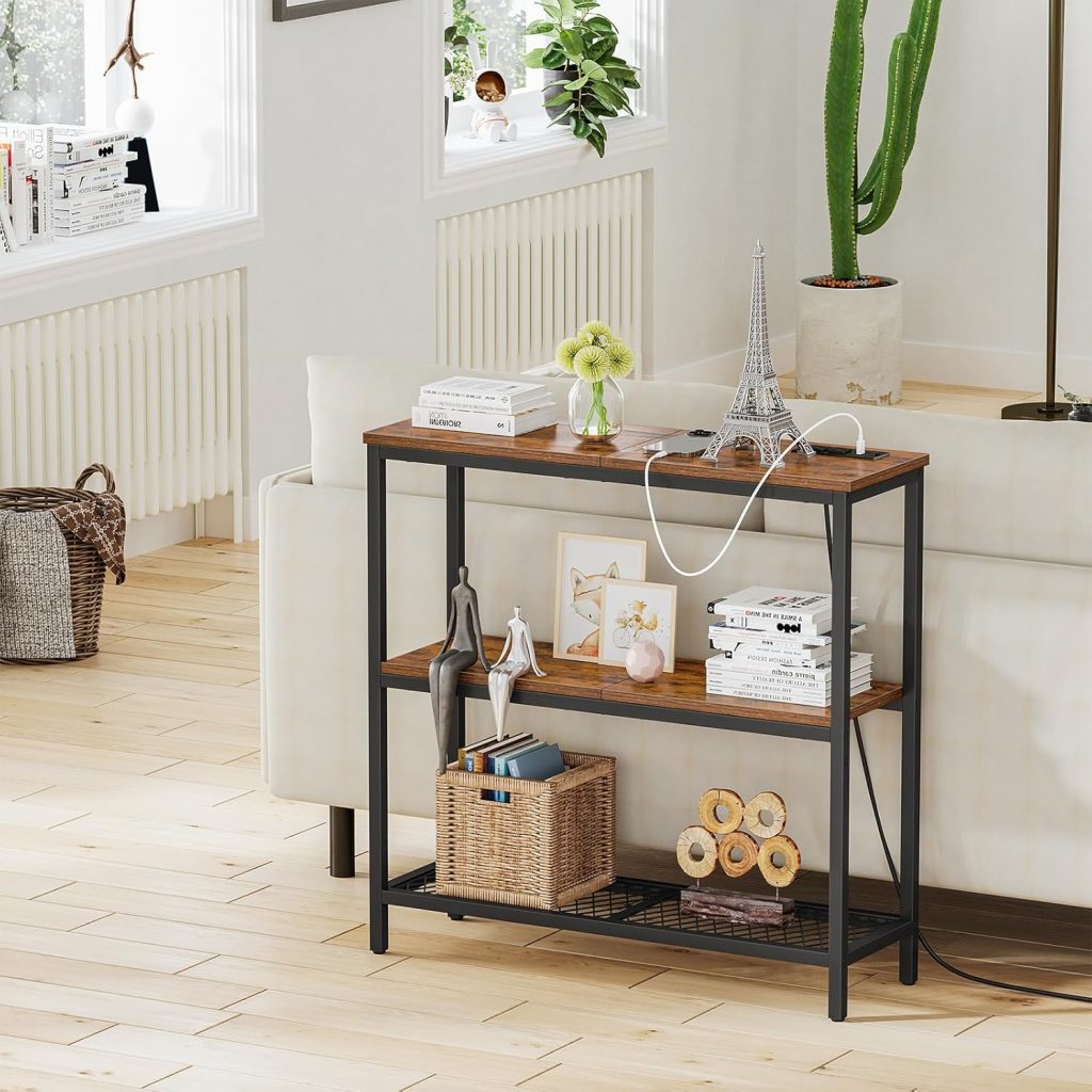 27 Small Console Table Ideas Perfect for Tiny Spaces console table with charging station