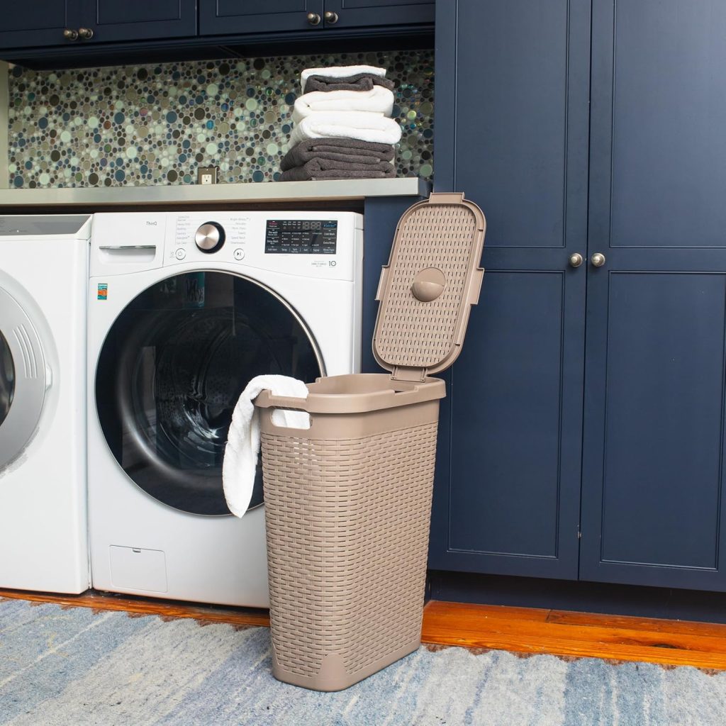 19 Hidden Laundry Hamper Ideas for Clutter-Free Homes narrow laundry hampers