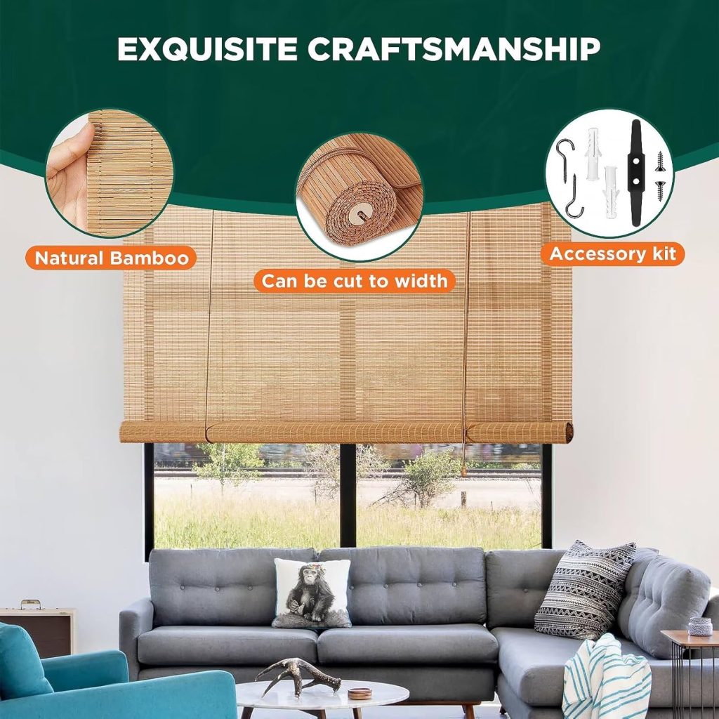 bamboo blind for kitchen