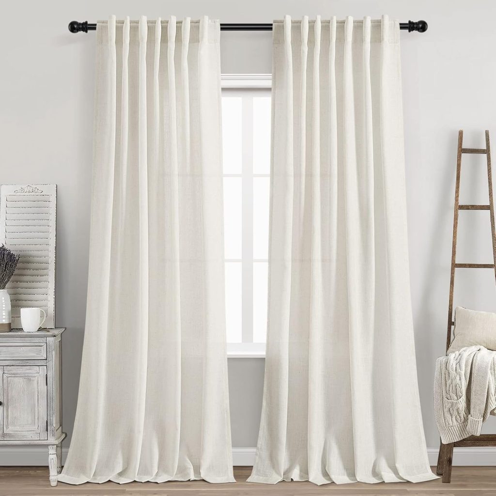 creame curtain for minimalistic look