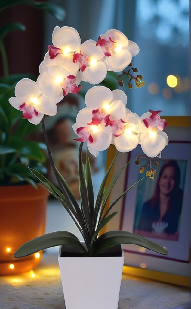 orchid flower with led light