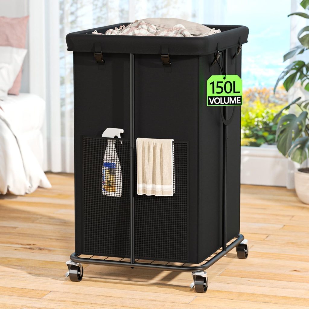 19 Hidden Laundry Hamper Ideas for Clutter-Free Homes rolling laundry hamper