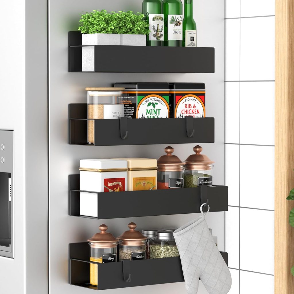 verticle spice storage shelves