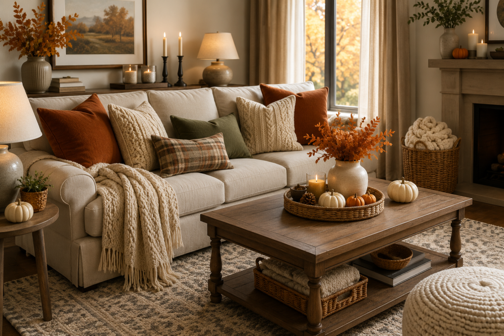 arrange your living room for fall