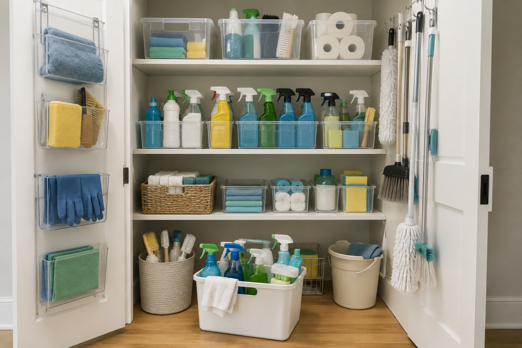 cleaning supplies organization
