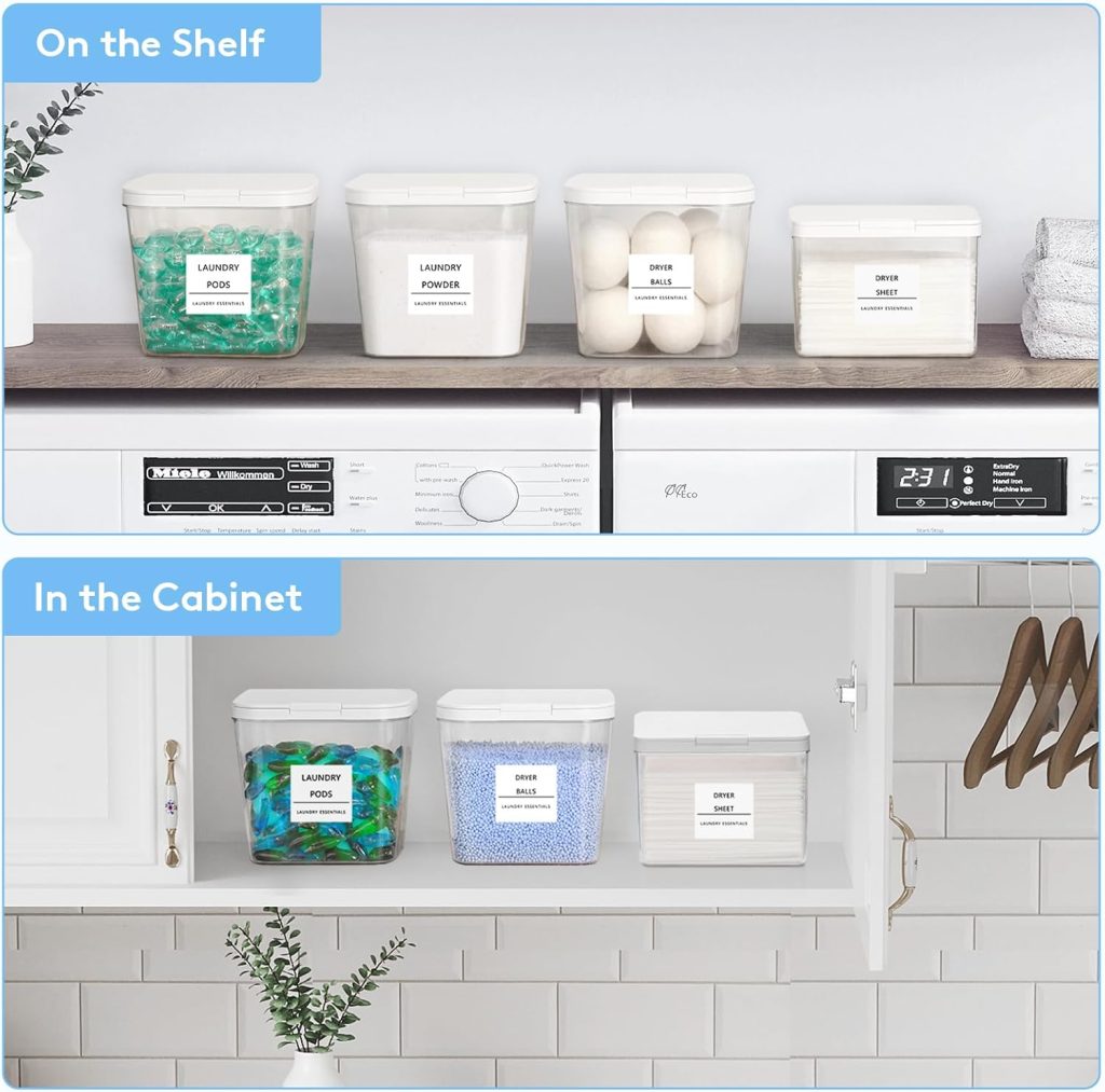 clear detergent storage containers