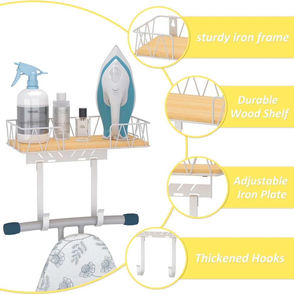 iron and ironing board wall holder