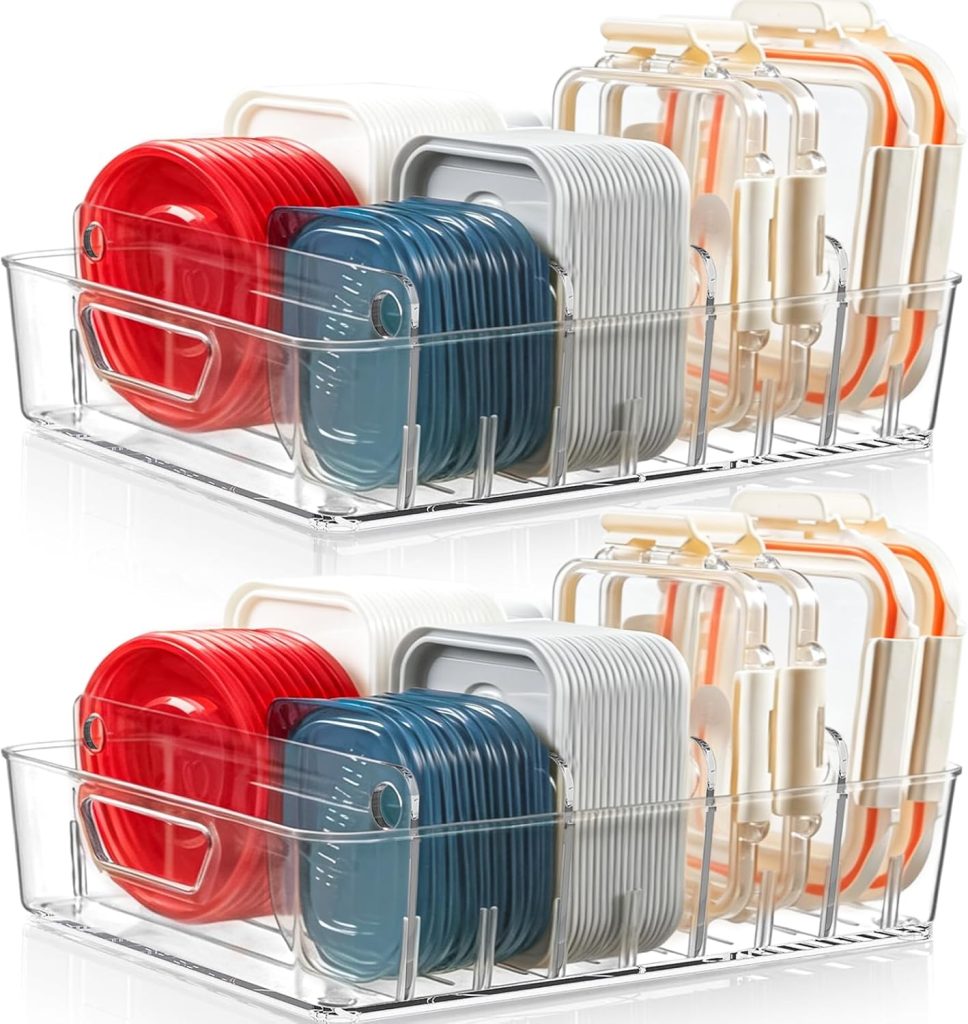 clear storage bins for tupperware