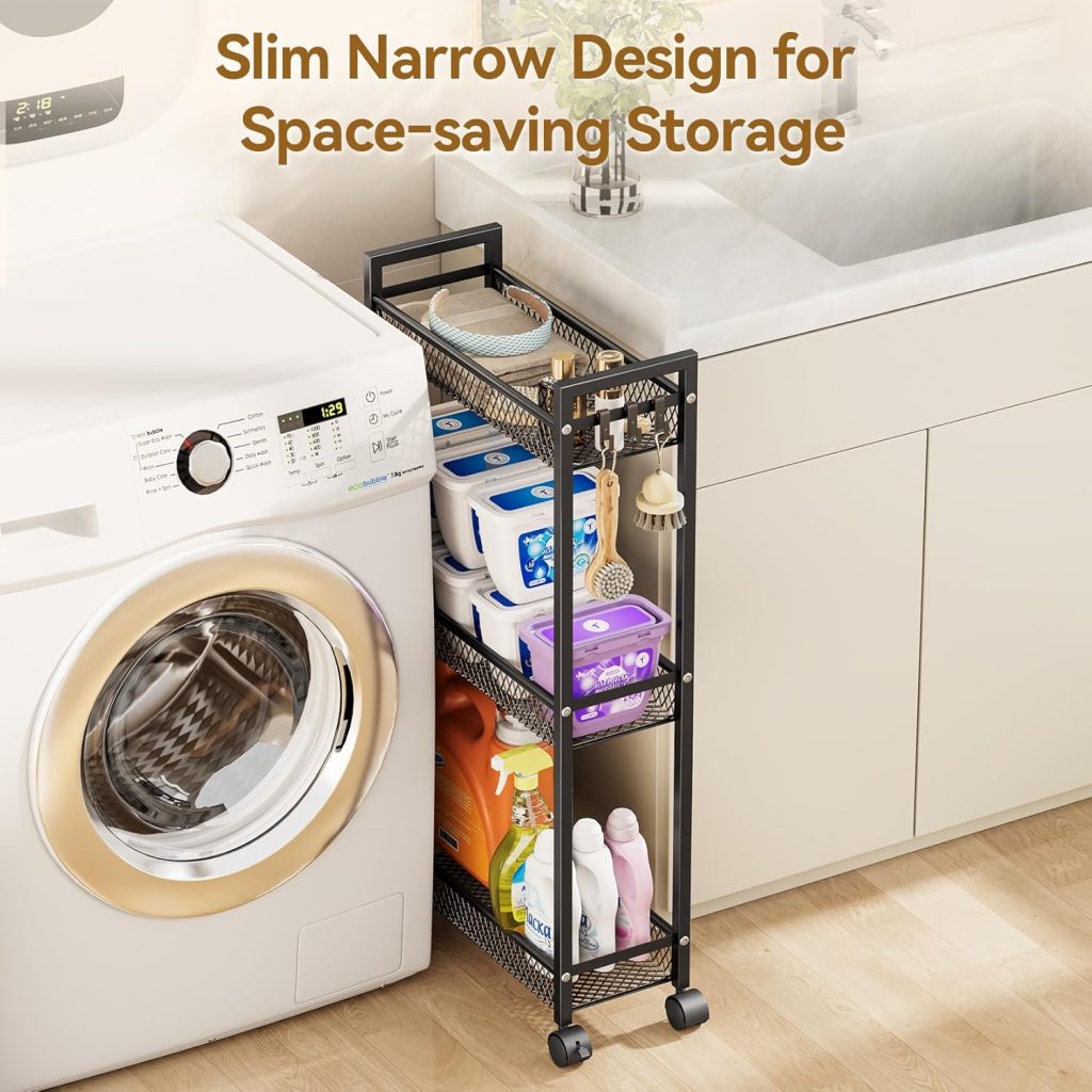 laundry room rack for narrow space
