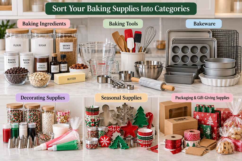 How to Organize Baking Supplies Before Holiday Baking Season baking supplies