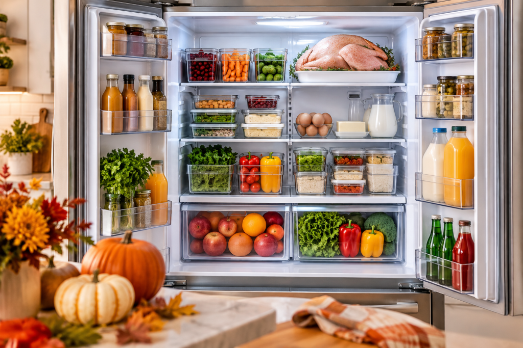 refrigerator organization before fall