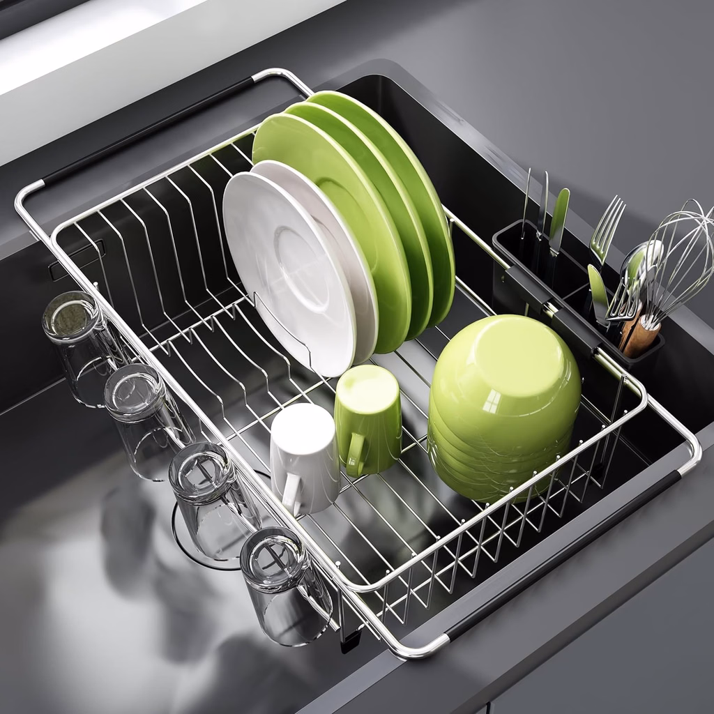 Best Kitchenette Organizers for Tiny Kitchens Under $30 over the sink dish drying rack