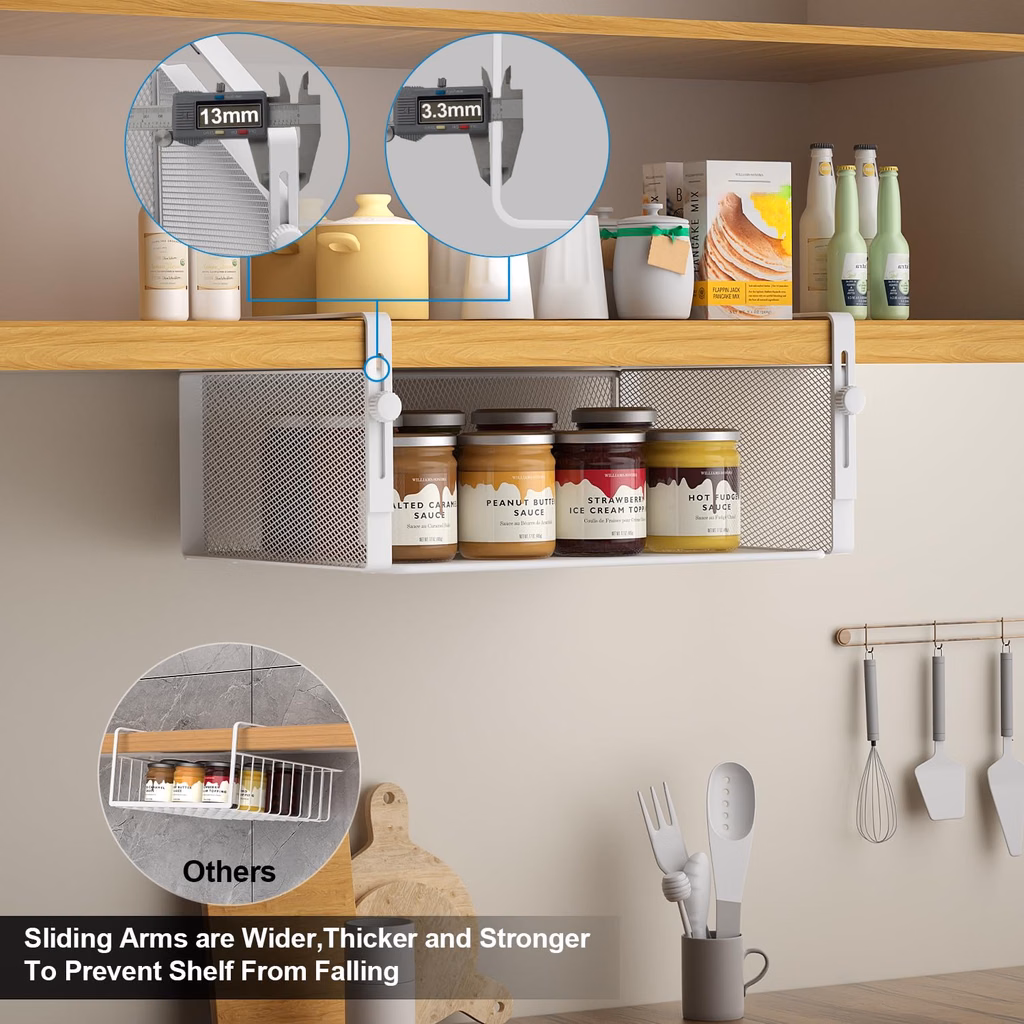 Best Kitchenette Organizers for Tiny Kitchens Under $30 under shelf hanging basket