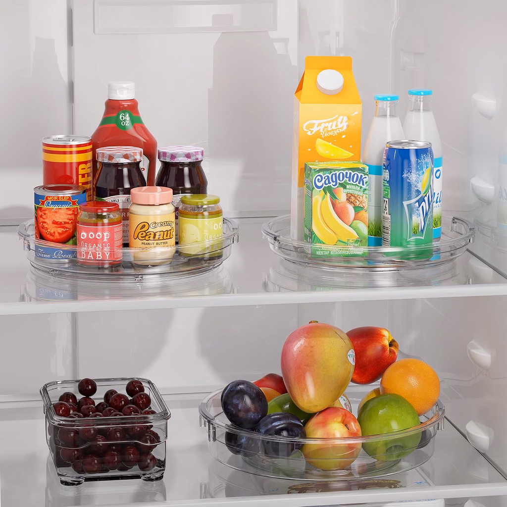 Fall Fridge Organization Before Thanksgiving Grocery Shopping lazy susan