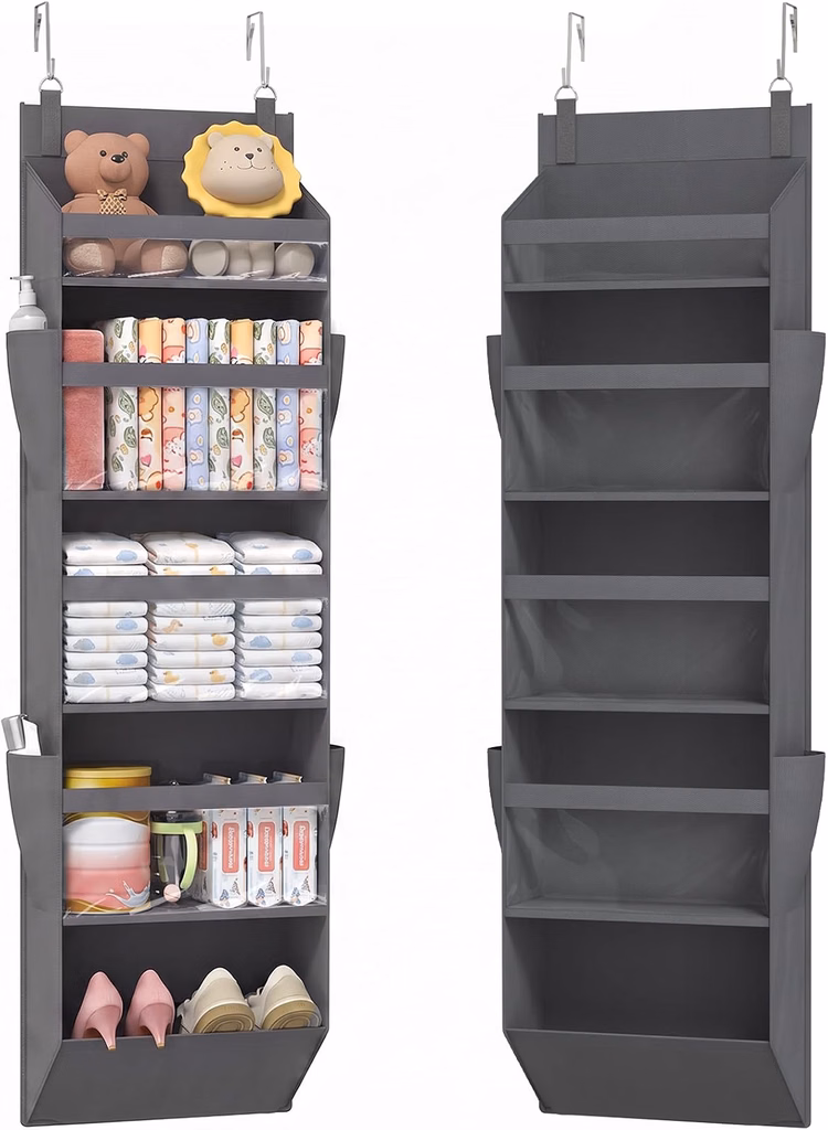 21 Smart Studio Apartment Storage Ideas for People Without a Closet over the door storage organizer