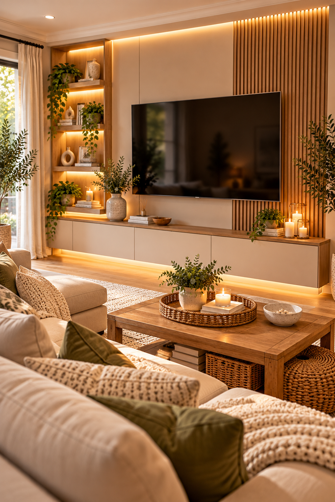 cozy scandinavian tv wall retreat