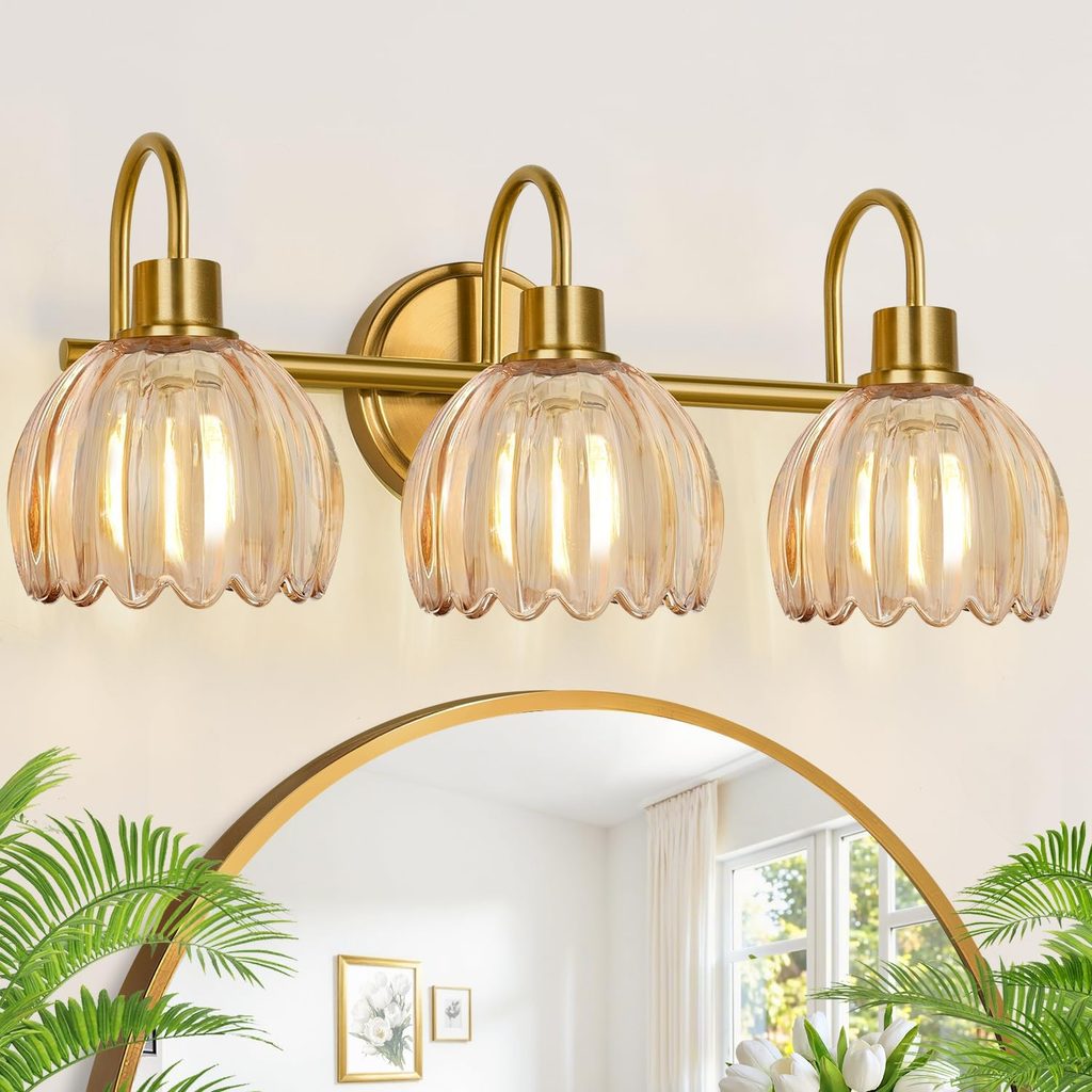 15 Southern Style Bathroom Ideas That Feel Graceful and Inviting brass fixture