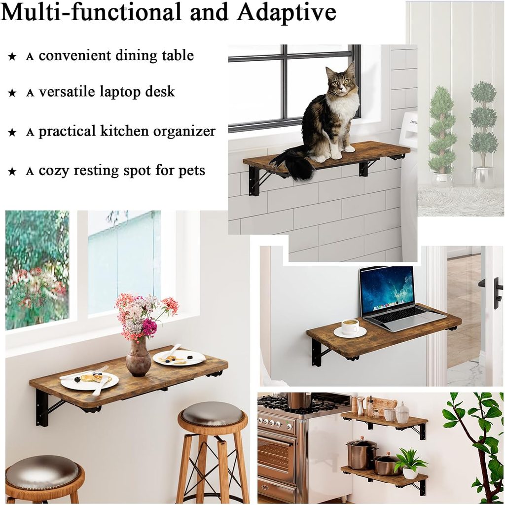 19 Small Space Dining Table Ideas for Studio Apartments wall mounted dinning table