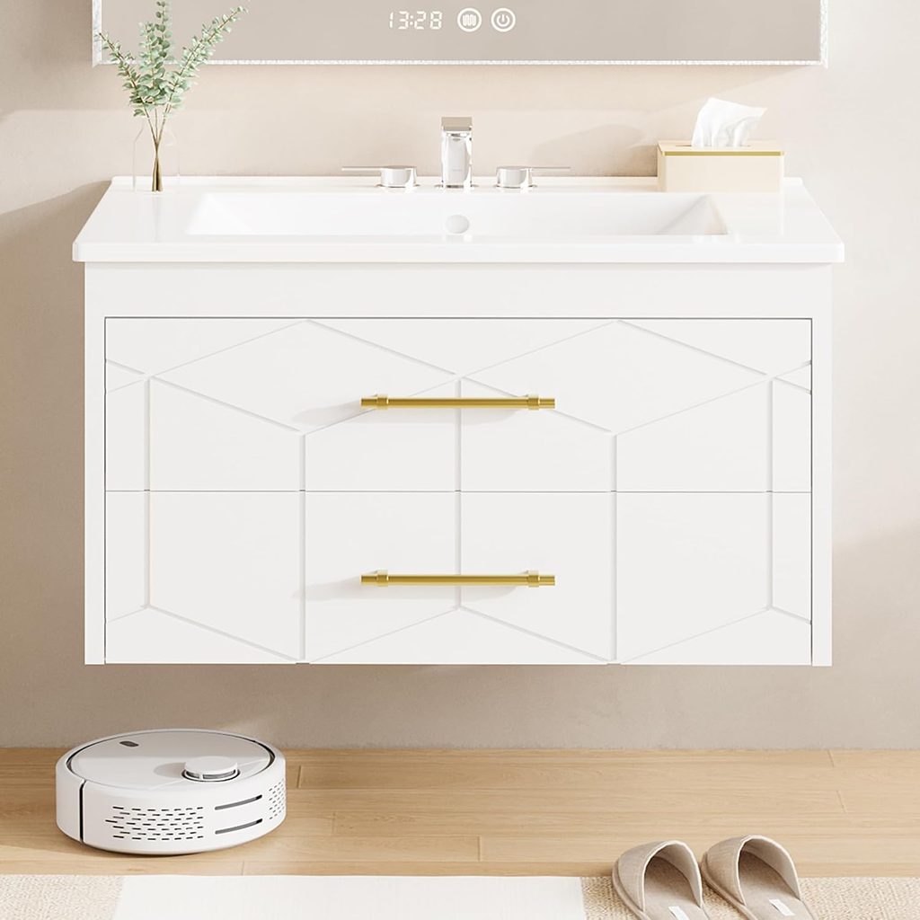 15 Southern Style Bathroom Ideas That Feel Graceful and Inviting white bathroom vanity